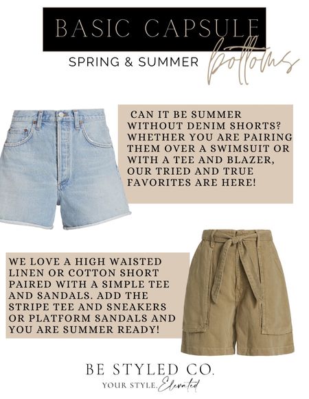 Our favorite shorts for summer - capsule wardrobe - denim shorts 

#LTKunder100 #LTKstyletip #LTKFind