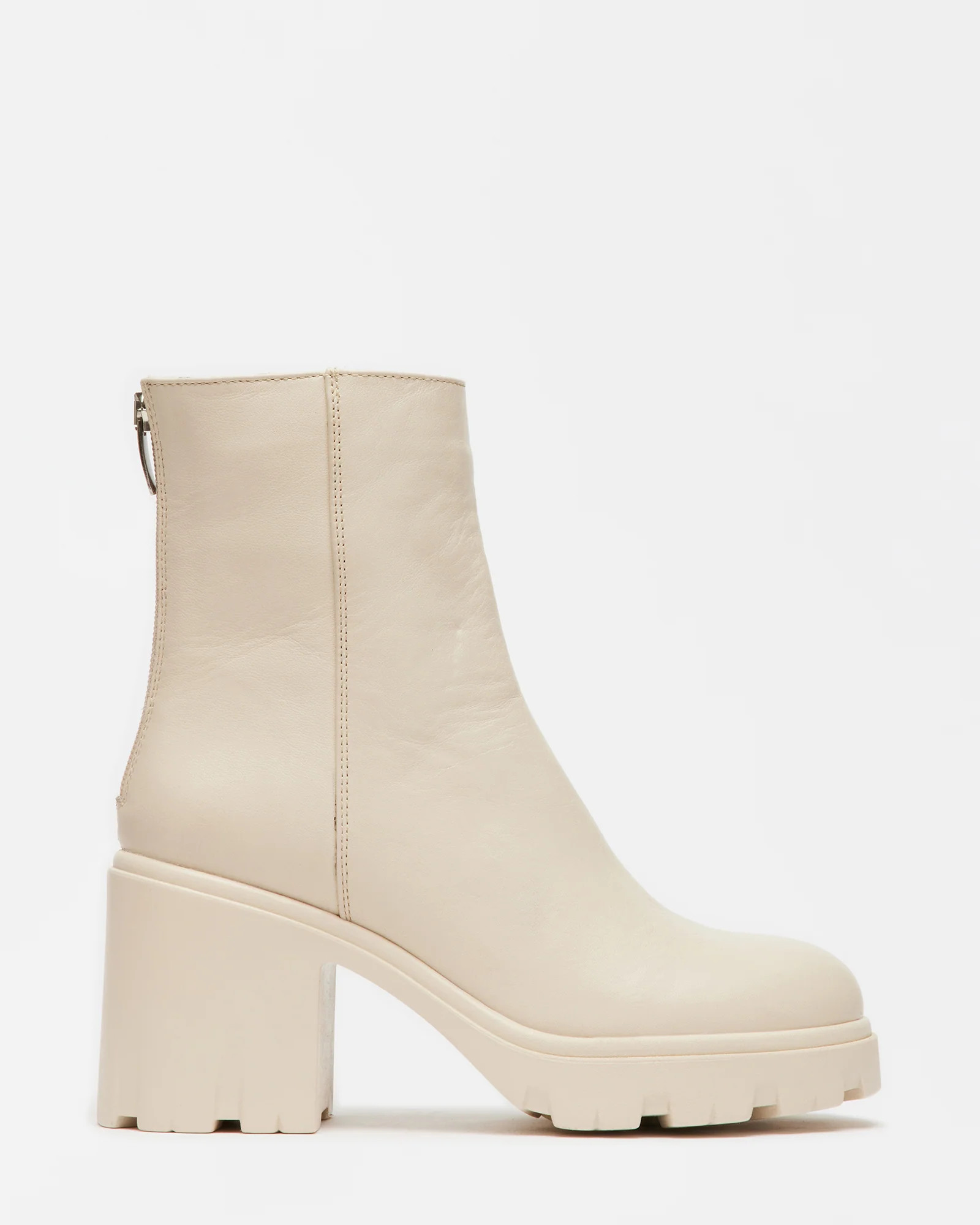 GOUCHO Bone Leather Lug Sole Ankle Bootie | Women's Booties | Steve Madden (US)