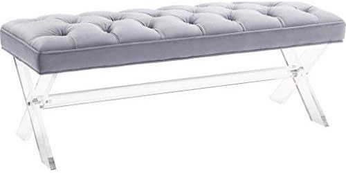 TOV Furniture Claira Collection Ultra Modern Velvet Upholstered Entryway Bench With Tufting and S... | Amazon (US)