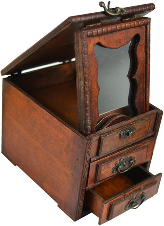 Antique Jewelry Box Drawer Jewelry Case Vintage Jewelry Case Retro Jewelry Case Jewelry Storage C... | Amazon (US)