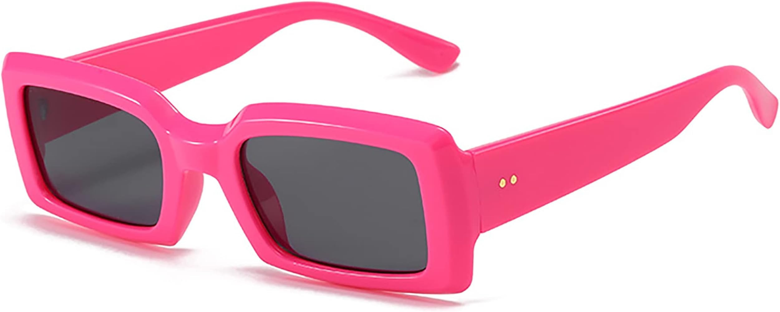 Trendy Rectangle Sunglasses for Women Men Retro 90s Glasses Shades Fashion Cute 2025 Sunglasses | Amazon (US)