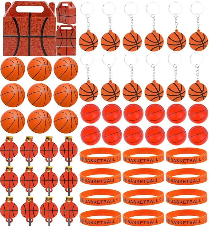 Basketball Birthday Gifts Party Favors Supplies for Kids- (72 Pcs) Mini Basketball, Keychains, Wr... | Amazon (US)