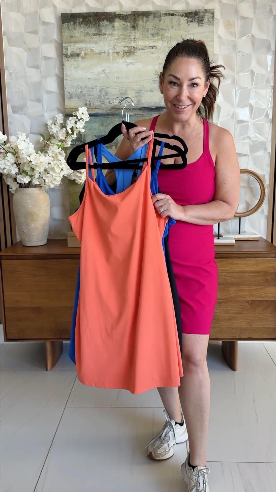 @Spanx athletic dresses I’m loving this season! The strappy back size up if in-between I’m wearing XL in pink and large in black but the legs were rolling in large. Cami dress wearing XL but need large. Racerback style tts large. New customer code RYANNEXSPANX for 10% off 

#LTKgrwm #LTKmomlife #LTKdayinmylife