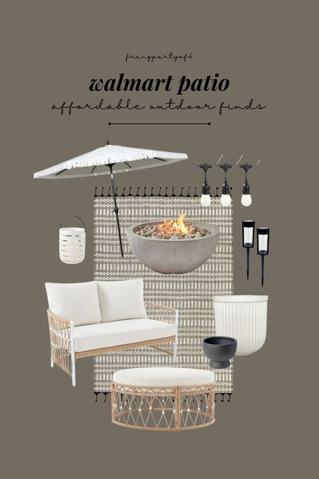 Affordable Walmart patio finds! Love this loveseat, ottoman, and fire pit. This fire pit is still on sale!

#LTKsalealert #LTKSeasonal #LTKhome