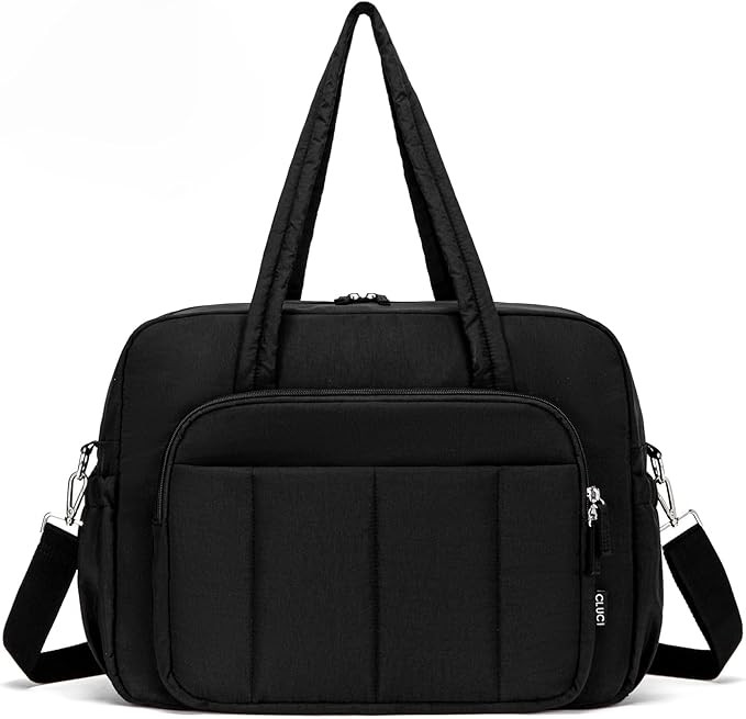 CLUCI Weekender Travel Bag for Women Puffer Tote Bag Carry On Duffle Overnight Bags with Shoe Com... | Amazon (US)