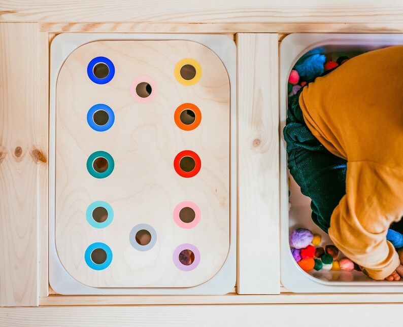 Color Sorting Lid for Large TROFAST Ikea Flisat Table | Flisat Insert | Sensory Bin Lid | Etsy (US)