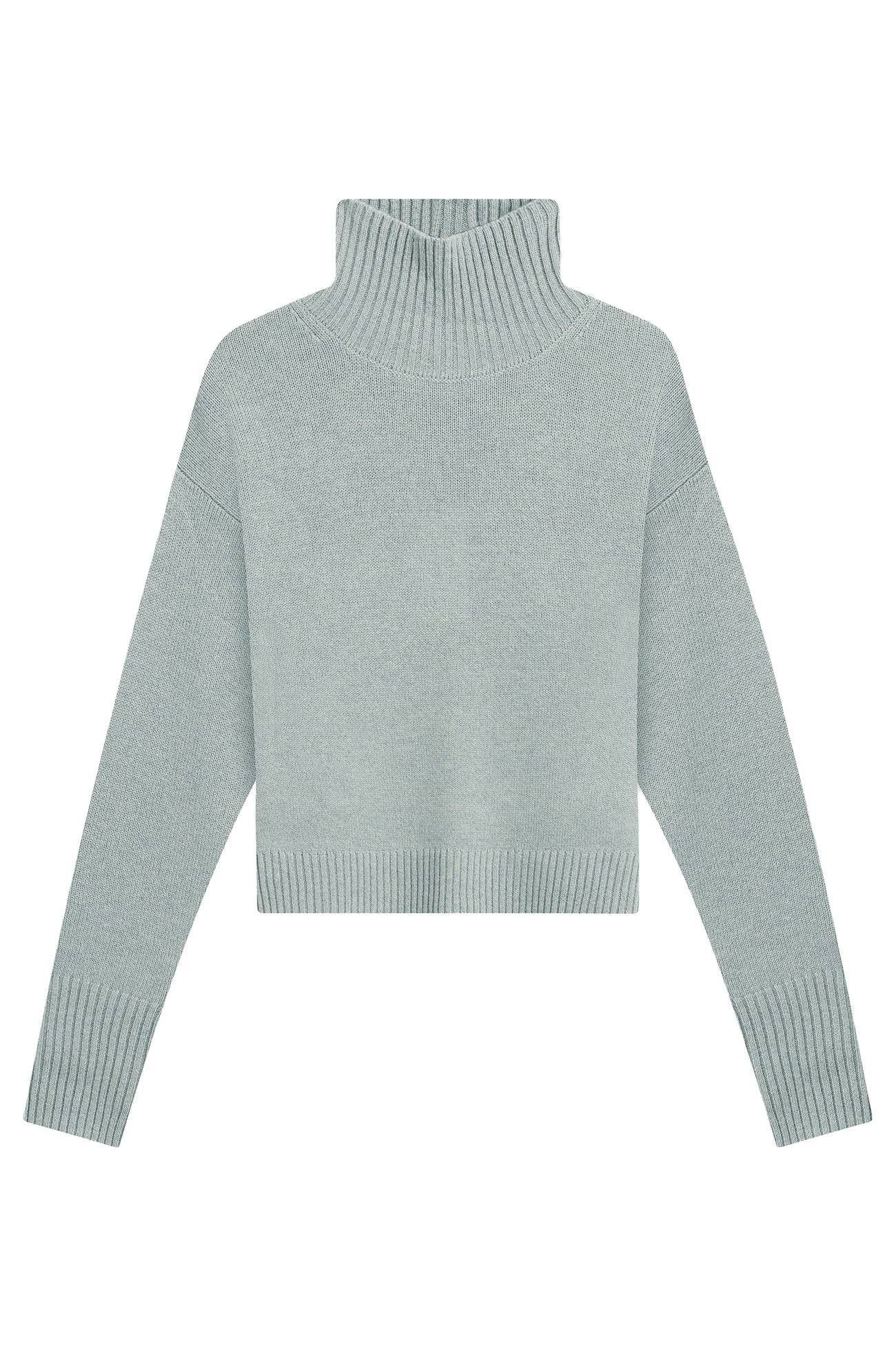 LAURA CROPPED TURTLENECK CASHMERE SWEATER | NAKED CASHMERE