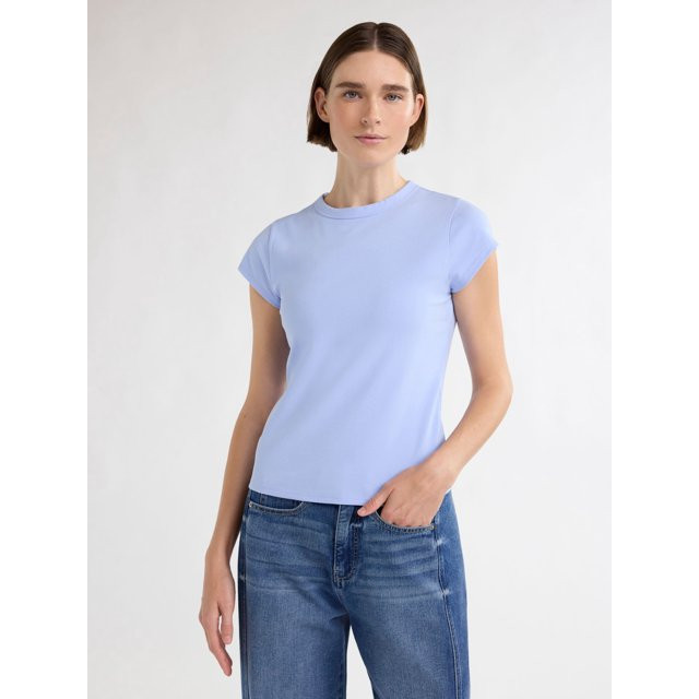 Free Assembly Women's Cap Sleeve Tee, Sizes XS-XXXL | Walmart (US)