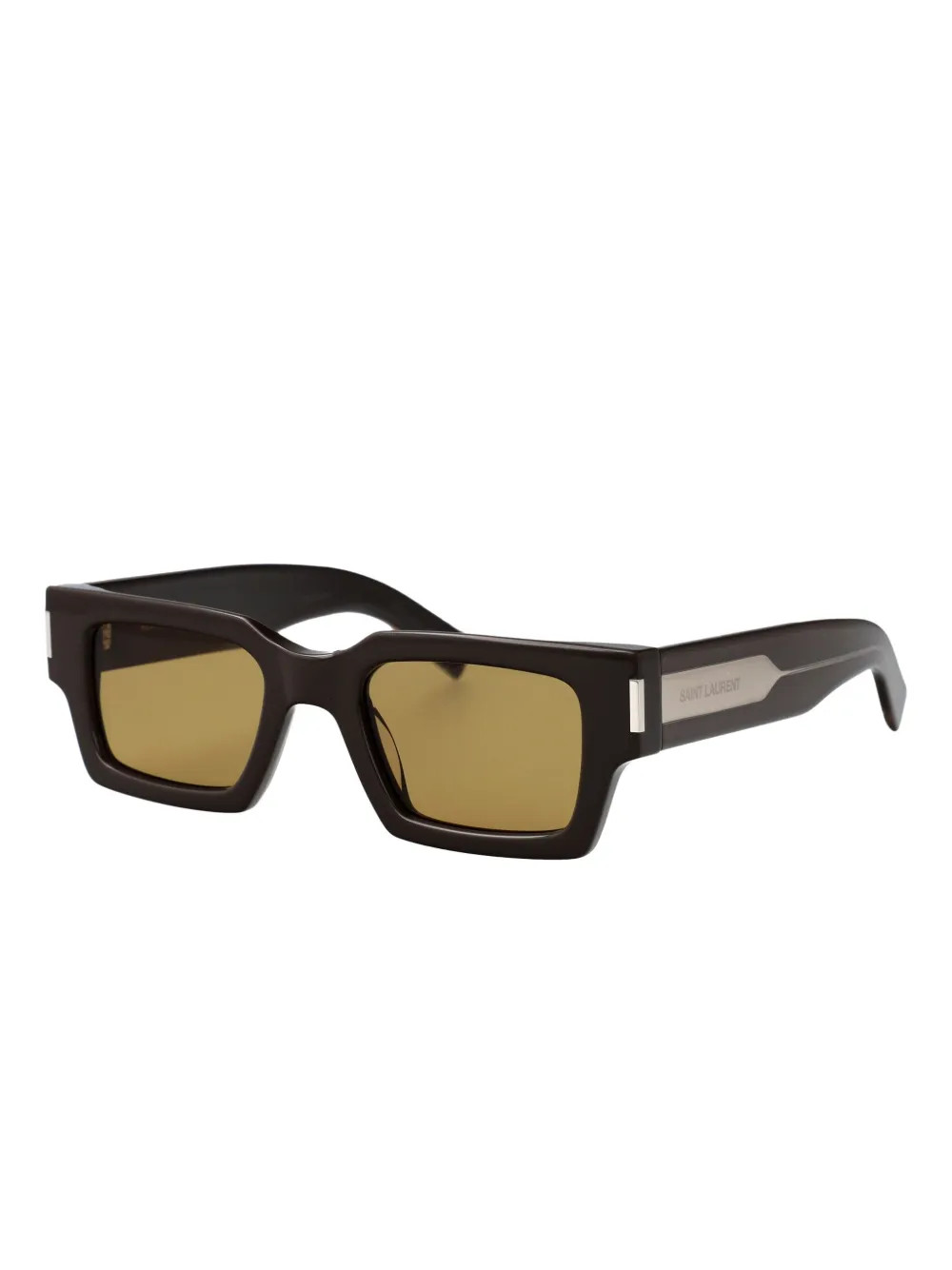 Saint Laurent Eyewear rectangle-frame Tinted Sunglasses | Black | FARFETCH RO | Farfetch Global