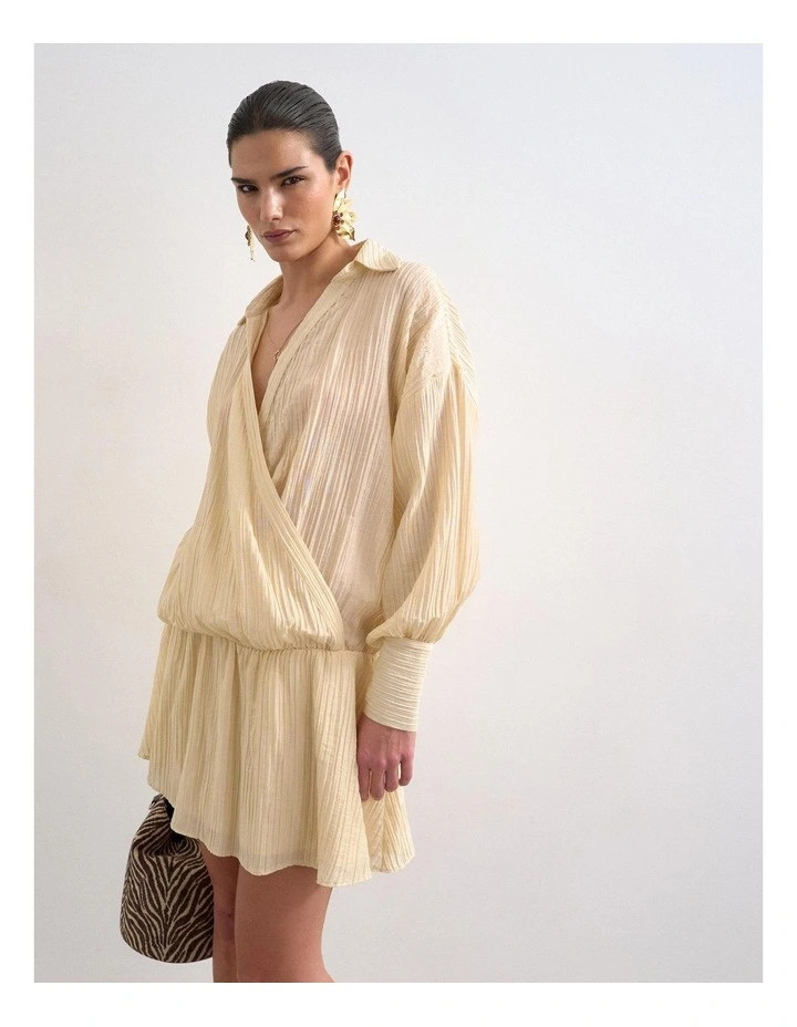 TOPSHOPTslaura Wrap Mini Shirt Dress in Ivory | Myer