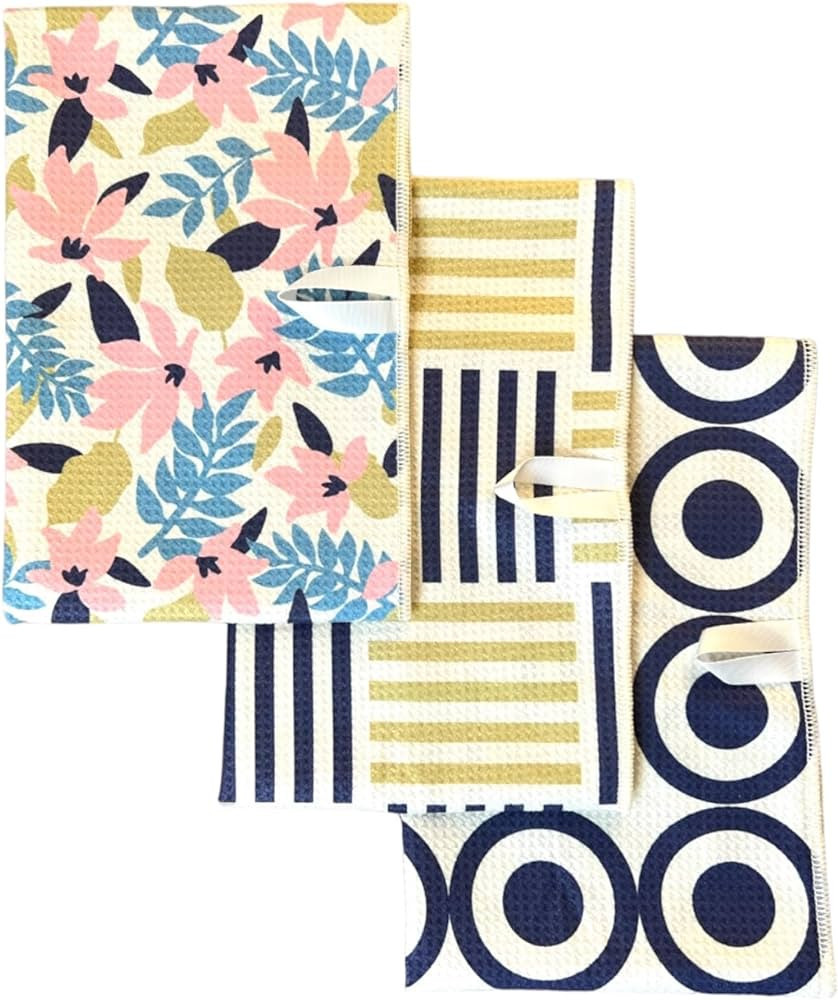 Desert Aqua || 3 Pack|| Kitchen Towels || Dish Towels || Tea Towels || Highly Absorbent || Hangin... | Amazon (US)