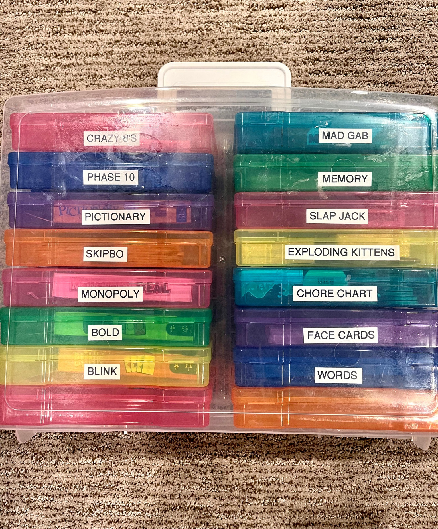 A great way to keep card games organized and accessible! 

#home #games #organize 

#LTKhome #LTKfamily
