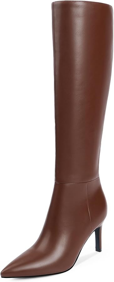 Modatope Knee High Boots Women Pointed Toe Tall Boots Stiletto High Heel Long Boots Side Zipper D... | Amazon (US)