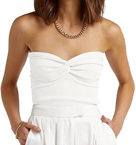 EFAN Womens Tube Tops Summer Outfits Cute Crop Tops 2026 Beach Vacation Spring Fashion Y2K Strapl... | Amazon (US)