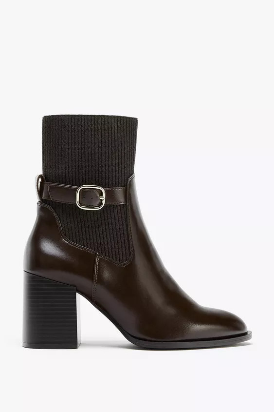 FABRIC UPPER HEELED ANKLE BOOTS | Zara US