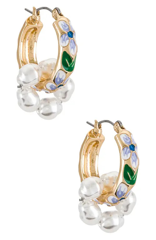 Petit Moments Barque Imitation Pearl Earrings in Blue at Nordstrom | Nordstrom