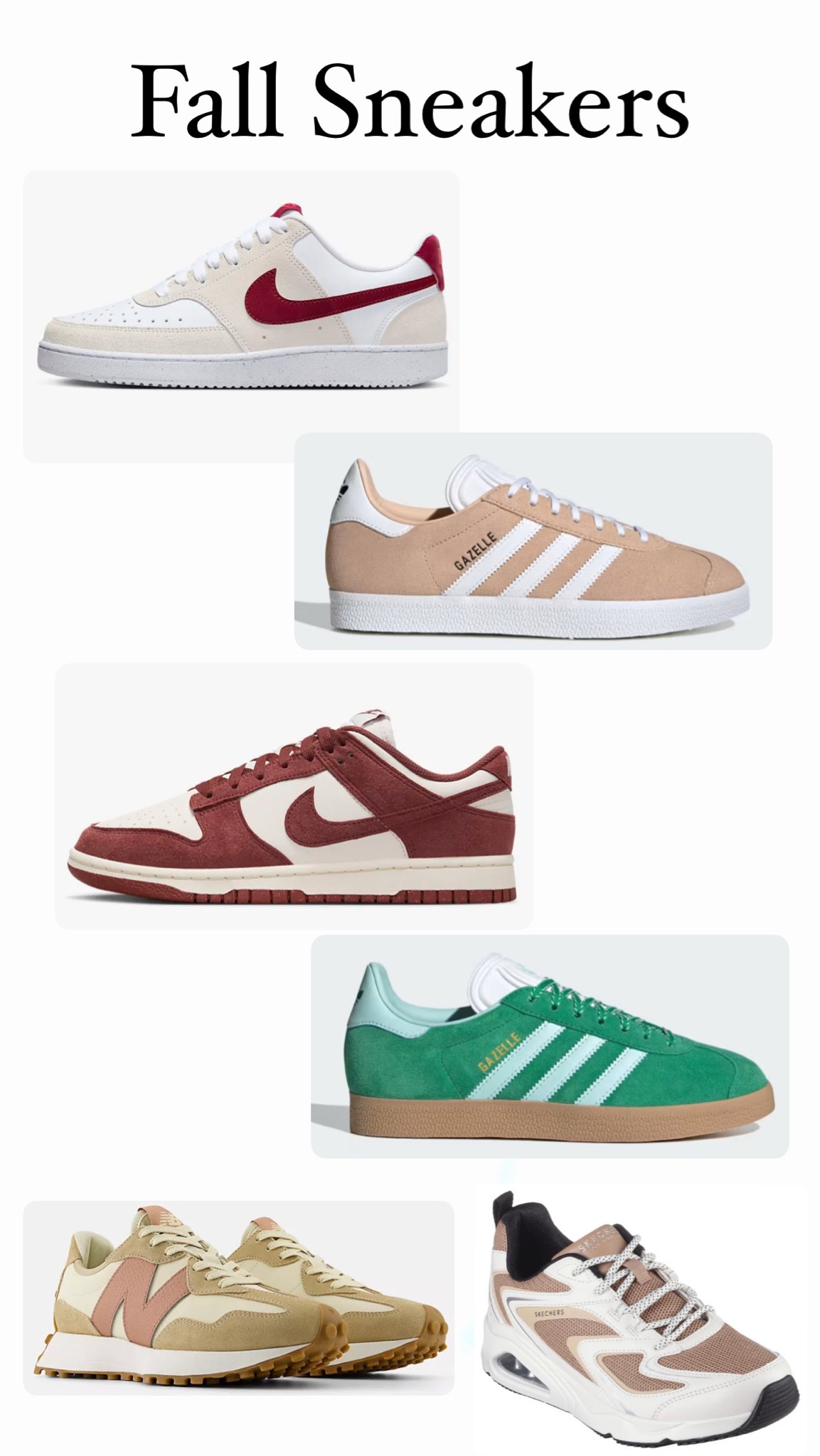 Fall / winter sneakers 

Which is your favorite ? For the fall and winter ; check these out for inspo 

#LTKSeasonal #LTKStyleTip #LTKActive