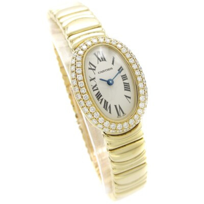 Cartier Mini Baignoire Ref.WB5094D8 Watch 18KYG Diamond 99666  | eBay | eBay US