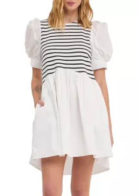 ENGLISH FACTORY High Low Knit Combo Dress | Belk