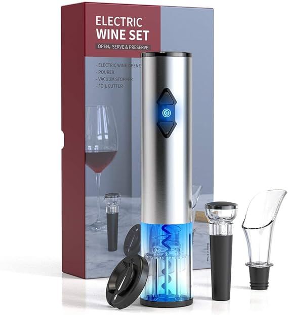 CIRCLE JOY Electric Wine Bottle Openers Set -- Battery Powered Motorized Operated Cordless Automa... | Amazon (US)