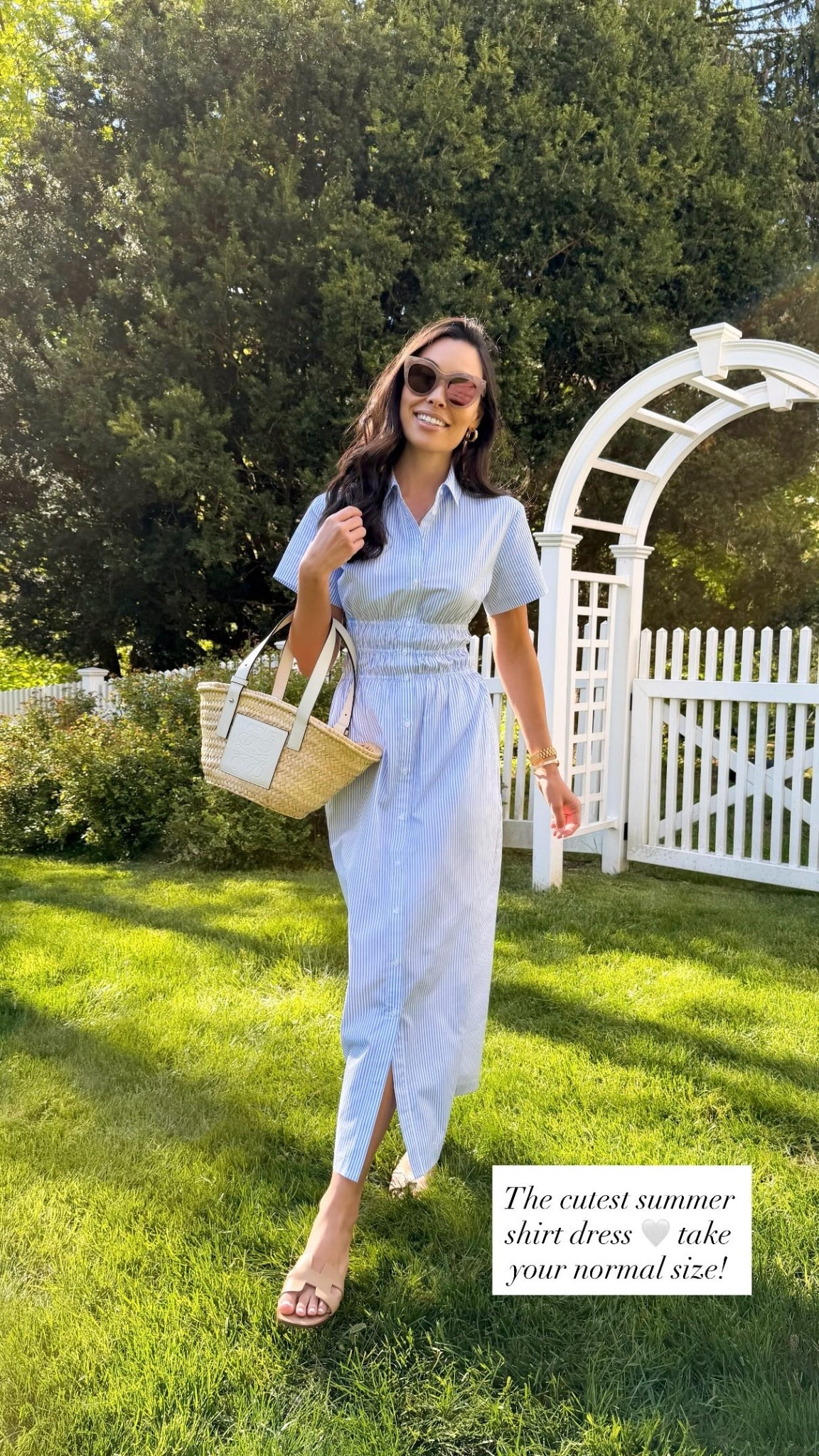 The cutest summer shirt dress 🤍 take your normal size!

#LTKSeasonal #LTKootd #LTKBump