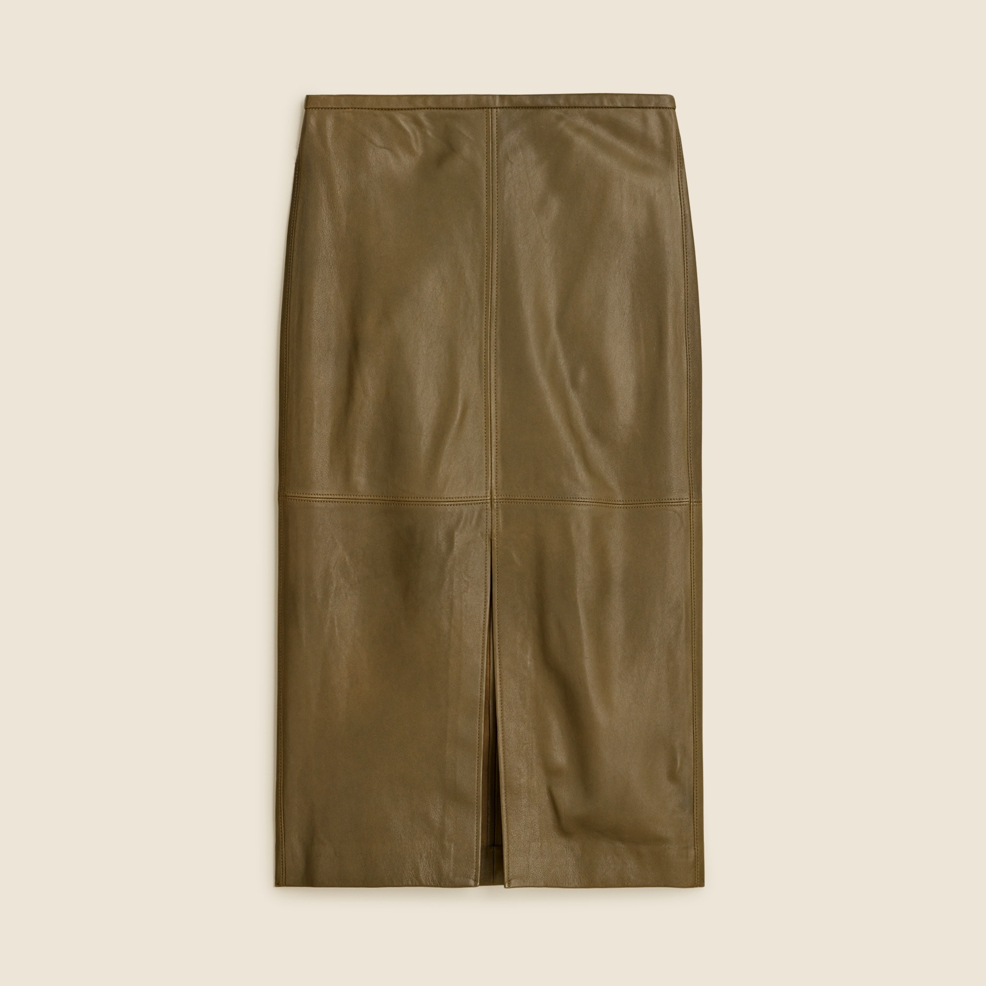 Collection pencil midi skirt in leather | J. Crew US