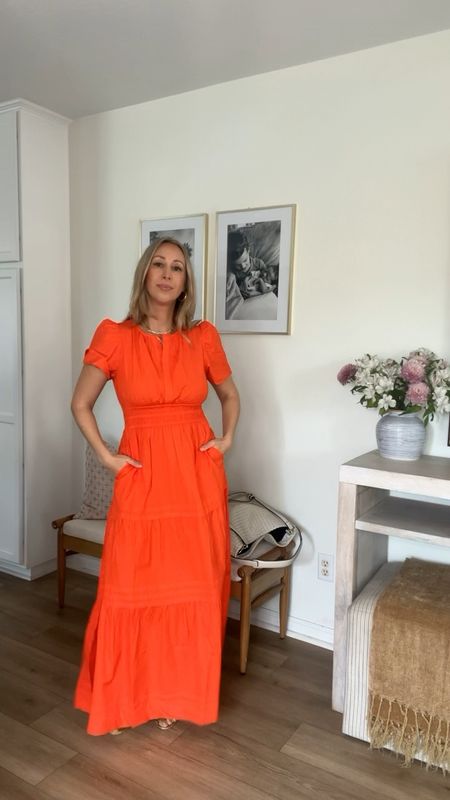 100% cotton maxi dress cut just like Anthropologie version but for half the price. Love the orange red color for spring especially for vacation  

#LTKover40 #LTKfindsunder100 #LTKstyletip