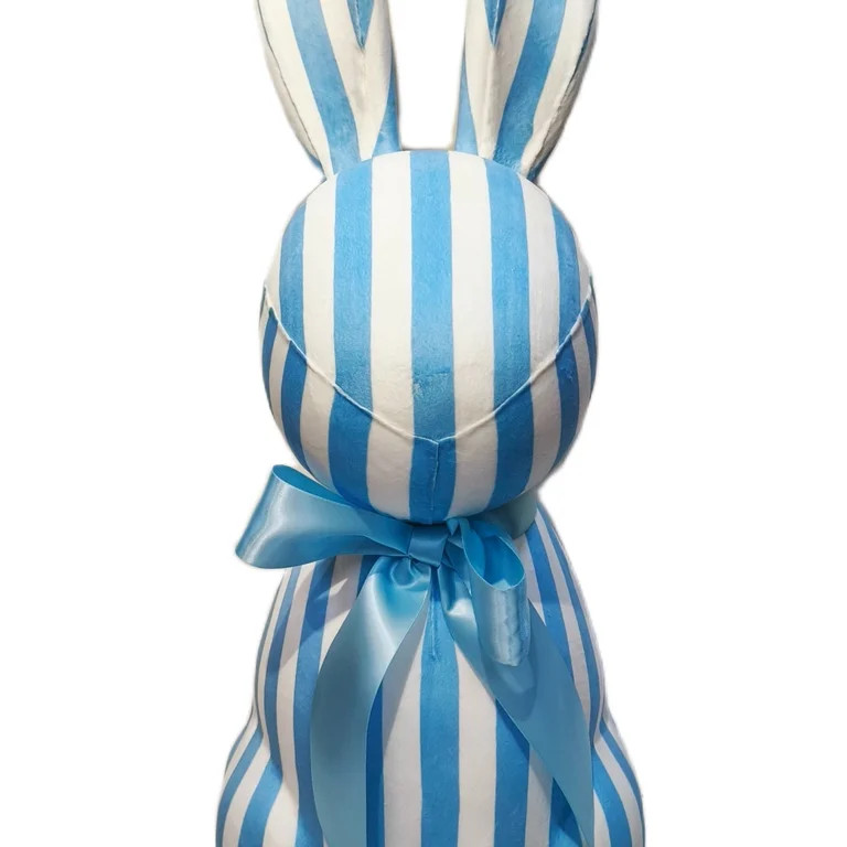 Striped Bunny Tabletop Decoration, Blue and White, 27", Easter by Way To Celebrate | Walmart (US)