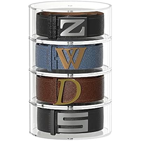 NIUBEE Belt Organizer, Acrylic 3 Layers Belt Case Storage Holder and Display for Accessories like Je | Amazon (US)