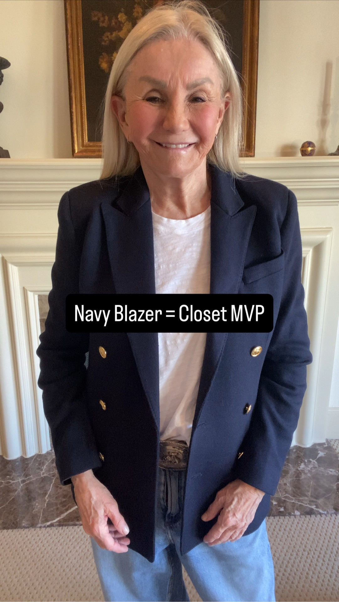 If there’s one piece I recommend over and over again… it’s a great navy blazer. Why? Because it just works — with denim, trousers, dresses, work looks, airport looks… you name it.

I’m linking my top picks at every price point so you can find the one that fits your budget + style.

Trust me… this is a closet hero. 🤎👩🏻‍💼