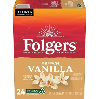 Folgers French Vanilla Mild Roast Coffee - Keurig K-Cup Pods - 24ct | Target