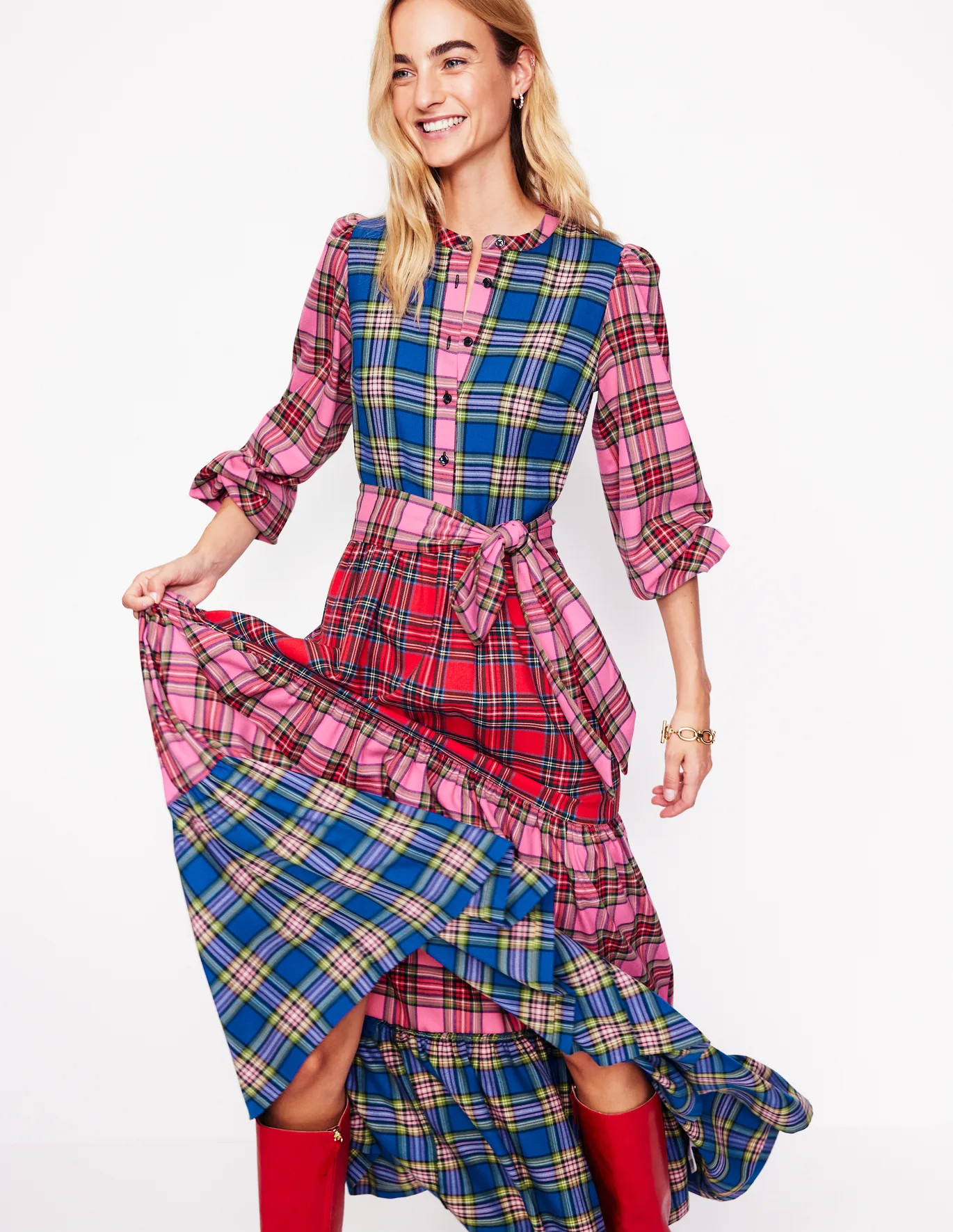 Alba Check Maxi Dress | Boden (US)