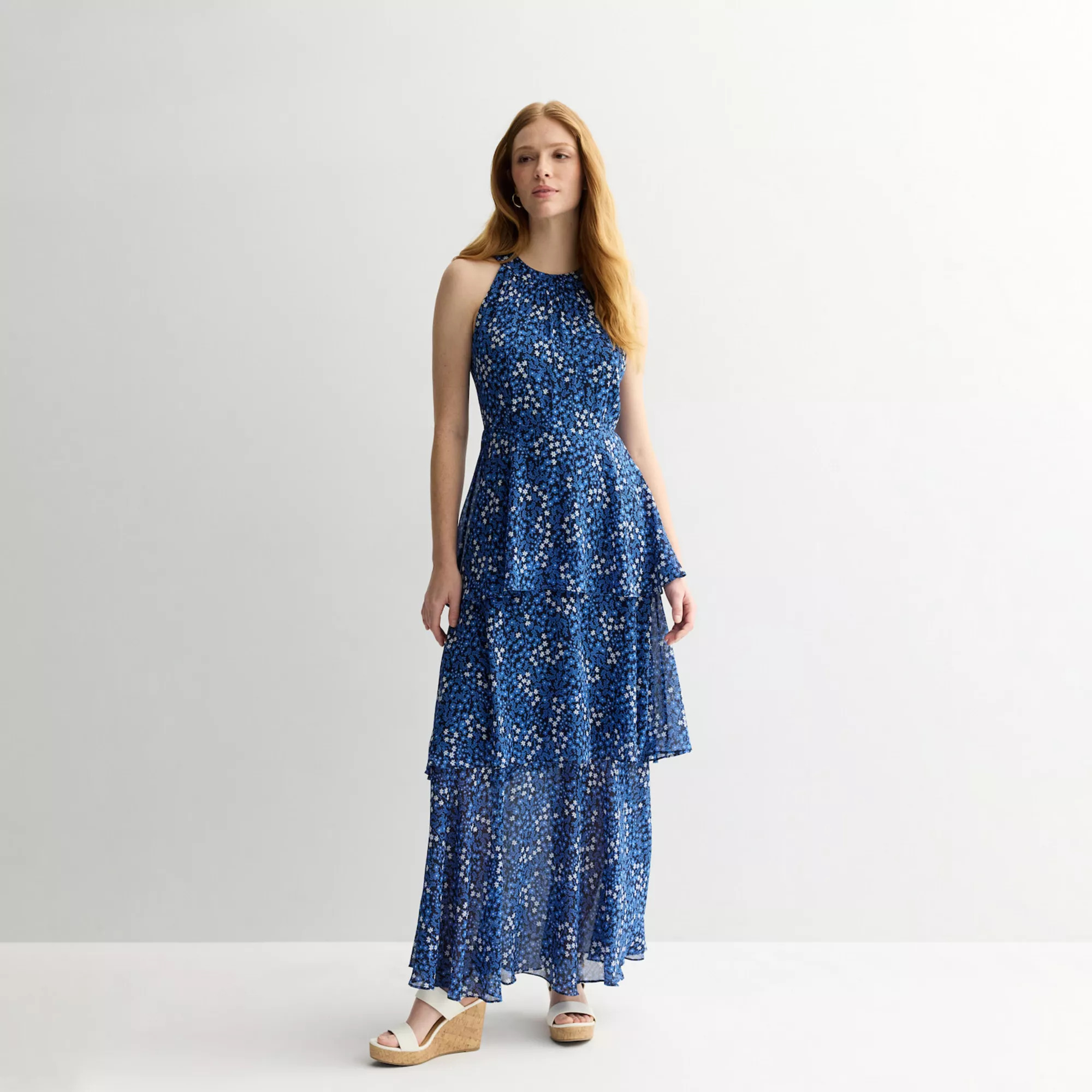 Women's Harper Rose Three Tier Maxi Halter Dress | Kohl's