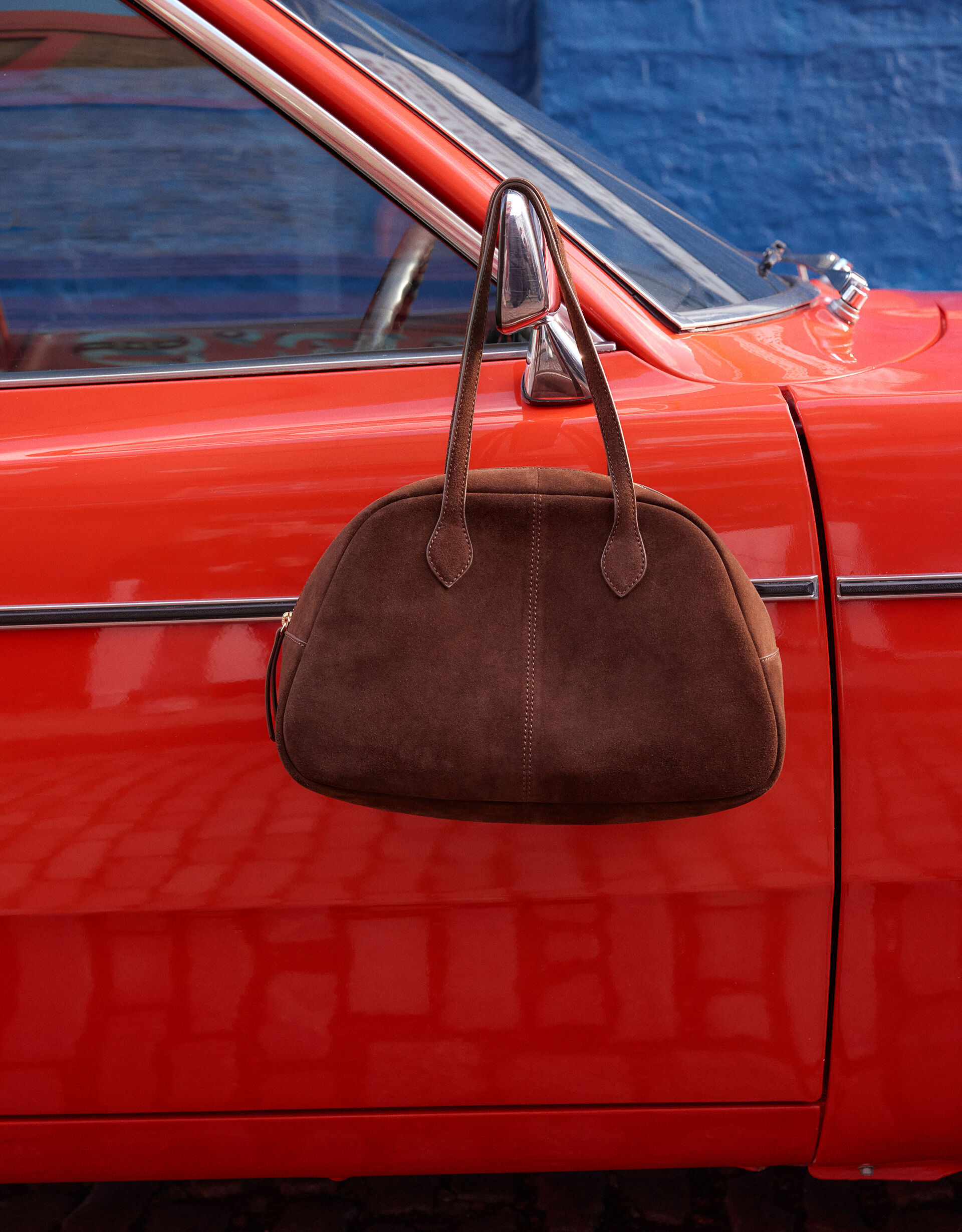 Dalia Suede Bowler Bag | Monsoon (UK)