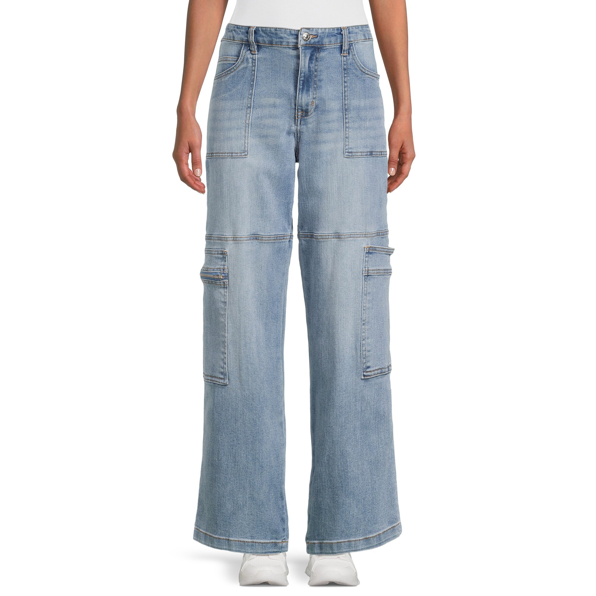 Madden NYC Juniors Super High Rise Skater Pants, 29" Inseam | Walmart (US)