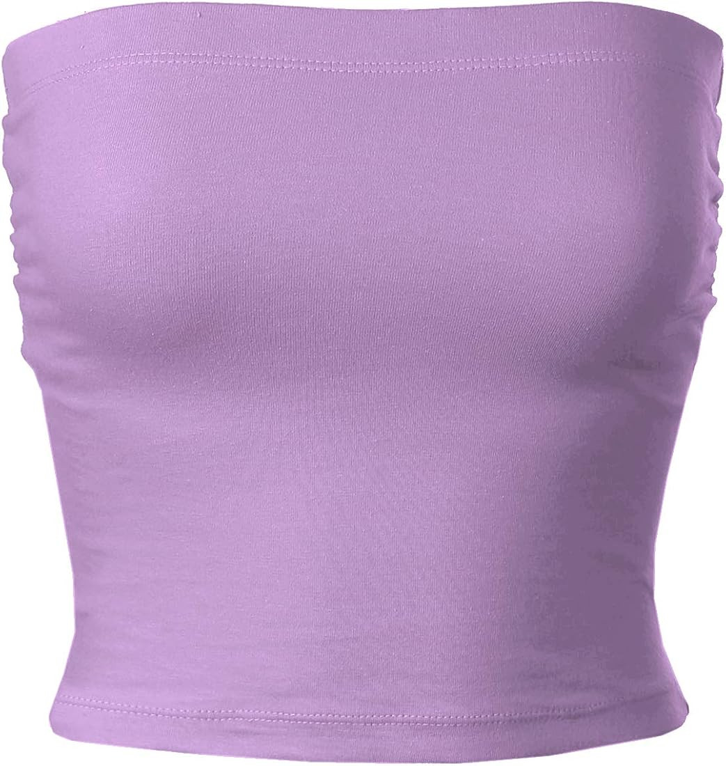MixMatchy Women's Causal Strapless Basic Backless Tube Top Pack | Amazon (US)