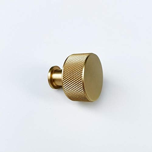 Knurled Texture Solid Brass Knurled Hardware Cabinet T-Bar Pull Handles - Round Bar Series - Brus... | Amazon (US)