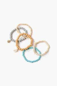 Shell Charm Stretch Bracelet Set | Forever 21 | Forever 21 (US)