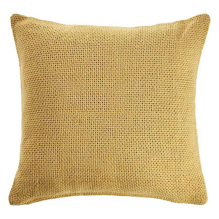 Golden Yellow Solid Accent Pillow | Kirkland's Home