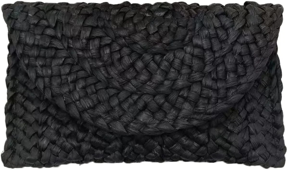 Dicasser Women’s Straw Evening Clutch Purse Summer Beach Handbag Straw Woven Envelope Bag Woven... | Walmart (US)