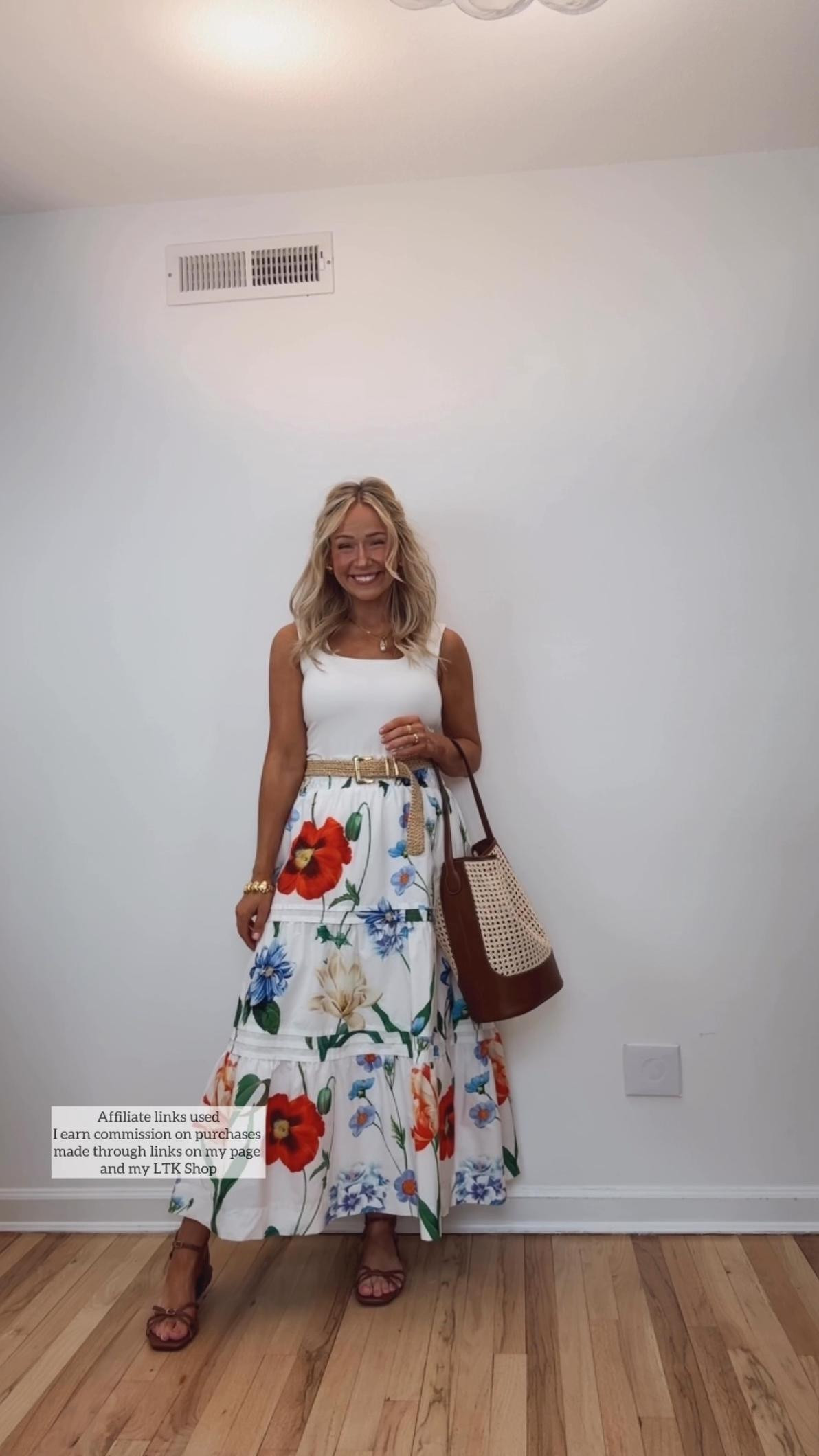 Casual spring outfit
Anthro floral skirt 