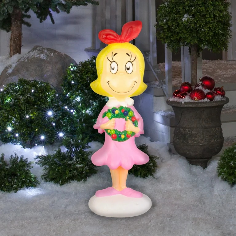 36 inch LED Lighted the Grinch Cindy Lou Who Blow Mold Green Christmas Décor Dr Seuss | Walmart (US)