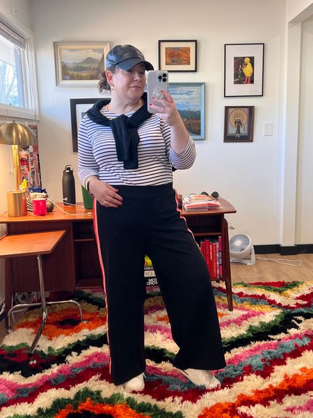 Walk to work outfit: comfy, stretchy, yet a bit polished. I had the pants hemmed to work with flat shoes. Pants are S (Universal Standard has unique sizing), top is $25 and a fantastic price 

#LTKfindsunder50 #LTKover40 #LTKmidsize
