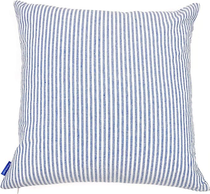 JES&MEDIS Cotton Stripe Decorative Square Throw Pillow Cover Cushion Case for Home Bed Car Office... | Amazon (US)