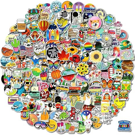 300 PCS Stickers Pack (50-850Pcs/Pack), Colorful VSCO Waterproof Stickers, Cute Aesthetic Sticker... | Amazon (US)
