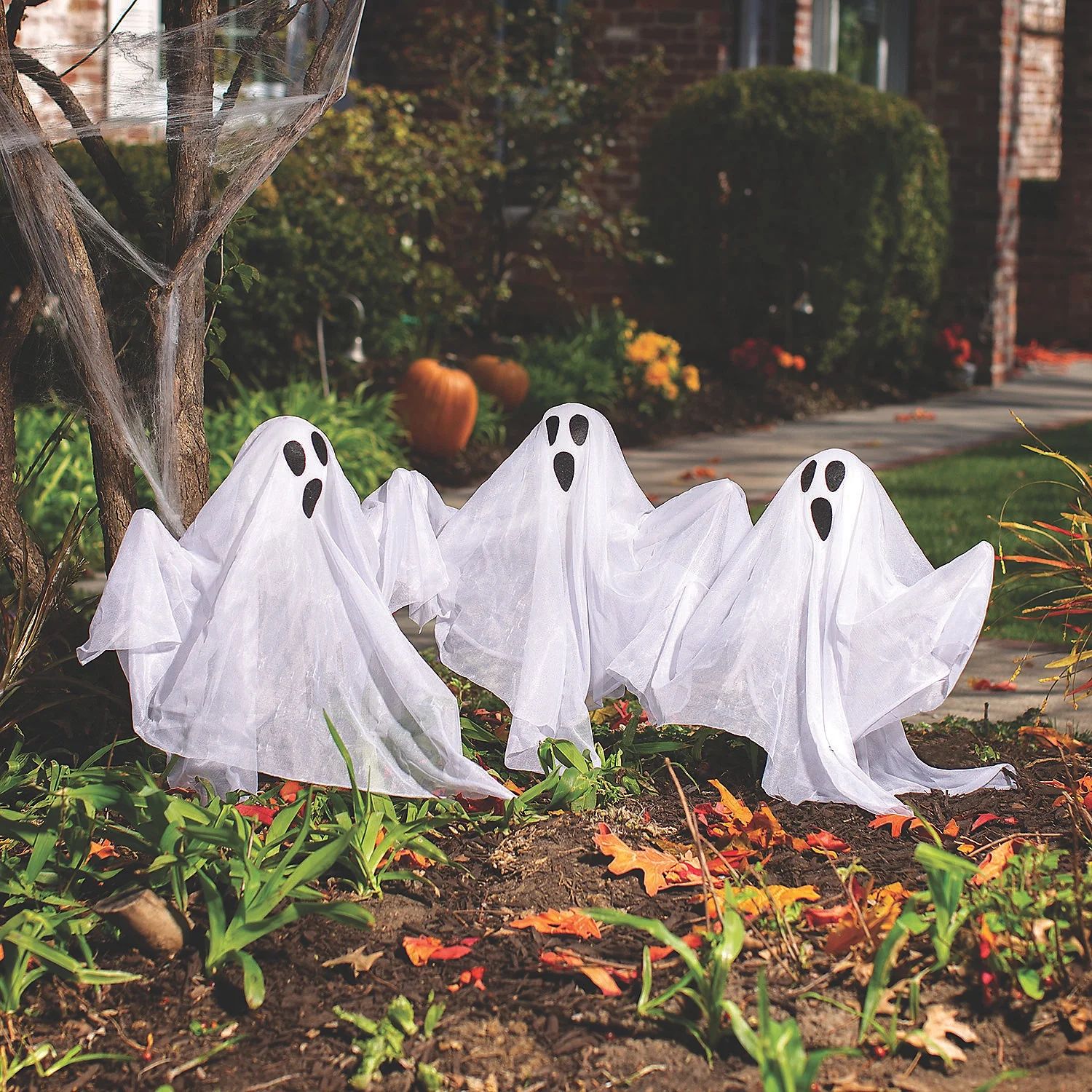 LED Ghost Yard Stakes, Home Decor, Halloween, 3 Pieces | Walmart (US)