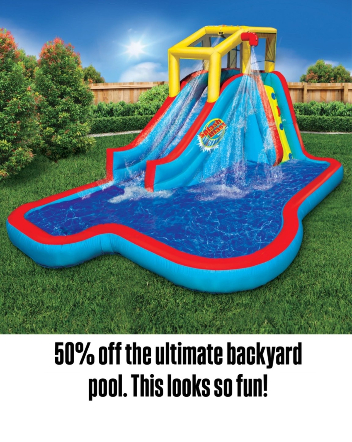 What a fun water slide and pool combo for the summer. 50% off!

#LTKmomlife #LTKKids #LTKSaleAlert