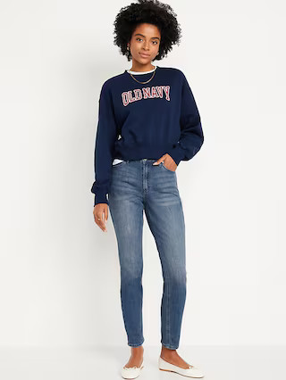 High-Waisted Wow Straight Ankle Jeans | Old Navy (US)