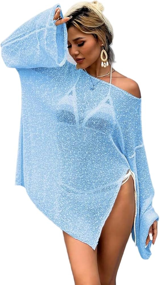 Upbull Crochet Swimsuit Coverup Women Bathing Suit Cover Up Summer Knit Beach Cover Ups Hollow Ou... | Amazon (US)