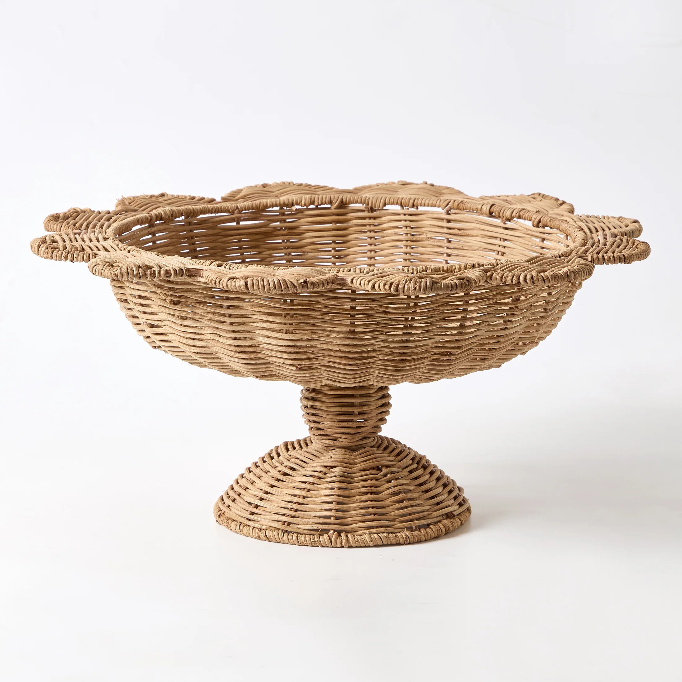 Rattan Scalloped Decorative Bowl, 7", by My Texas House | Walmart (US)